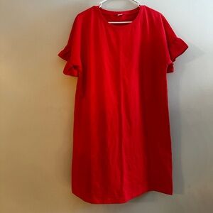 Orange t-shirt dress